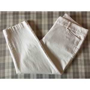 Ann Taylor LOFT Original Crop Pants (White Size 6 Petite)